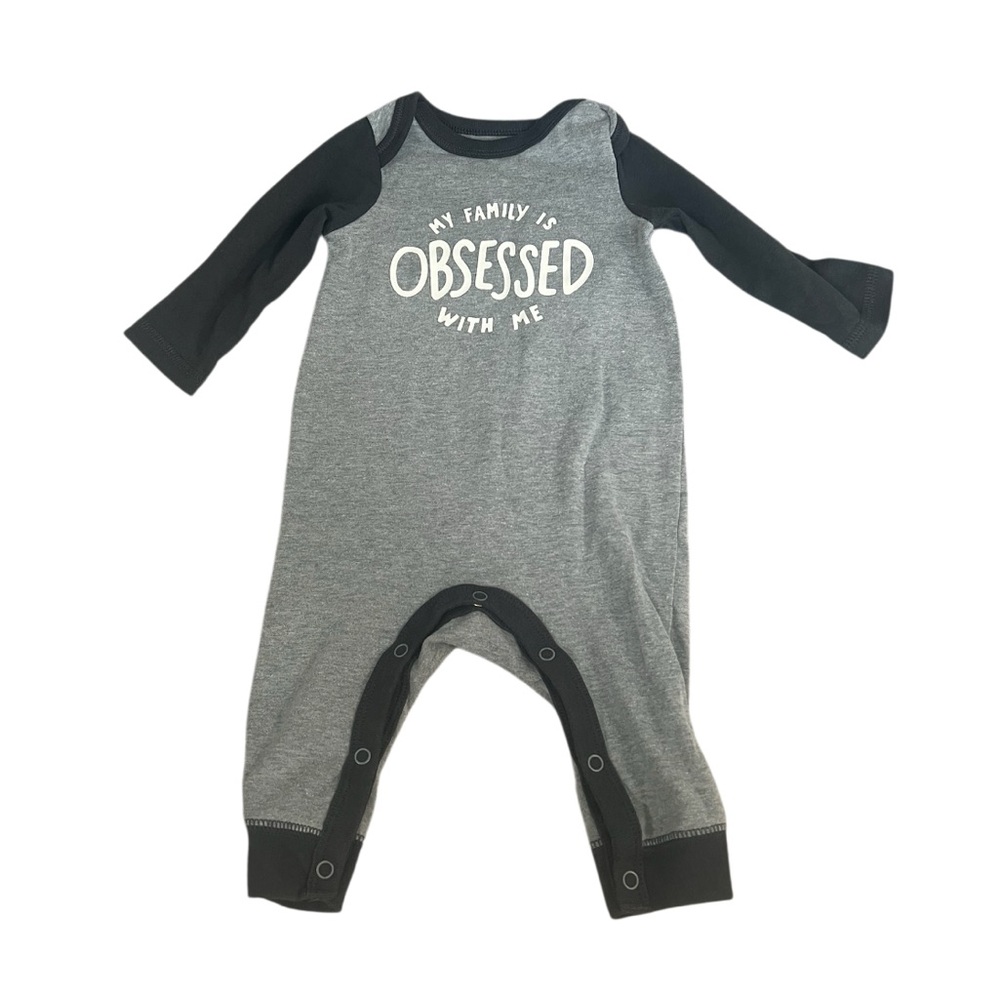 Gray and Black Kids One Piece